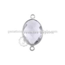 Bezel Gemstone Connectors, 925 Sterling Silver Bezel conectores